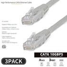 3 Pack Cat 6 Cat6 Patch Cord Cable 650mhz Ethernet Internet Network Lan Rj45 Utp