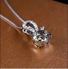 2ct Round Cut Diamond Solitaire Pendant Necklace 14k White Gold Gp Free Chain