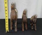 Set Of 3 Vintage Camel Figurines Handmade With Inlay   Brass  Indian Folk Art