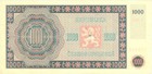 1945 Czechoslovakia 1000 Korun Specimen Banknote     Gem Unc     Pick  74s     3 Holes