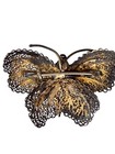 Antique Filigree 925  Butterfly Brooch C-clasp Handcrafted Gold Wsh Early 1900s