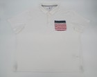 Puma Volition America Red White   Blue Paisley Flag Golf Polo Shirt Men s Xxl