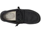 Hey Dude Wally Sox Lace Up Loafers Micro Total Black Everyday Shoes Mens Size 12