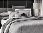 Hotel Collection  linear Ogee  3 Piece King Duvet Set With Shams  Charcoal  Nwot
