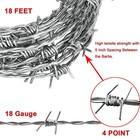 Yowlieu 4 Point Barbed Wire  18 Gauge Real Barb Wire Roll 20 Feet Barbwire For