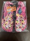 Newtz Blue Multicolor Rubber Hook   Loop Slip On Swim Girls Water Shoes Sz 4-5