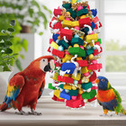 Extra Large Bird Toys Macaws Cockatoos Amazons Chew Natural Wood Parrot Chewing