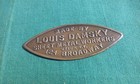 Antique Brass Mini Tag Plaque Made By Louis Damsky Sheet Metal Workers Utica Ny