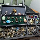 Costume Jewelry Rings Vintage To Modern Grab Bag Random Lot Of  12 Rings
