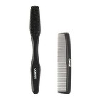 Conair Man Beard And Mustache Hair Brush And All Purpose Comb Set  Black