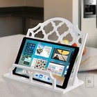 Cookbook Stand Vintage Cast Iron Recipe Book Holder Metal Large White Jogreful