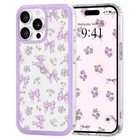 For Iphone 14 Pro Case For Women Girls  Clear Cute For Iphone 14 Pro Purple