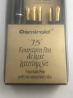 Vintage Unused Osmiroid 75 Fountain Pen Set - New Pen With 5 New Nibs