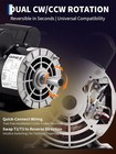 5hp Spl Air Compressor Electric Motor 3450rpm 5 8  Keyed Shaft Cw ccw Rotation