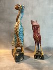 Hand Carved And Painted Wood Folk Art Birdssouth American Vtg 12    Tall   9    Tall