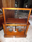 Antique Apothecary Chemical Gold Scale Becker Bros  New York Wood   Glass
