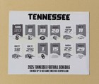 2025 Tennessee Volunteers College Football Pocket Schedule Wivk-99 1 Fm         