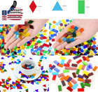 1100 Pcs Mosaic Tiles  Glass Mosaic Tiles For Crafts Bulk  Stained Mosaic Glass