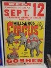 Lot Of 3 Vintage Circus Window Card Posters Hoxie Bros Clyde Beatty Mills Bros