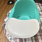 Bumbo Baby Booster Seat With Tray   Harness  Turquoise white
