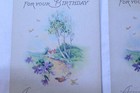  Vintage Unused Postcards For Your Birthday Country Scene Lot Of 2