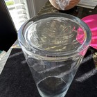 Clear Glass Cylinder Flower Vase  Freestanding Decorative Solid Design