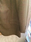 Vintage Claiborne Lambswool Sport Coat 46r Brown Houndstooth Blazer Bon-ton