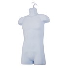 Molded Male Display Form White Torso Mannequin For Retail Tees And Clothing