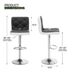 Set Of 4 Adjustable Swivel Leather Bar Stool Modern Kitchen Counter Height Chair