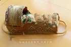 Amazing  Vtg Orig  Apache Tribe Papoose   Doll  Bead Art Fur Indian 50s 60s Boho