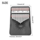 17 Keys Thumb Piano  Deep Brown Mini Portable Finger Piano Maple Sun Pattern