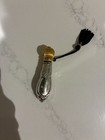 Vintage Silver Pocket purse Perfume Bottle With Dauber And Black Tassel