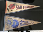 Lot Of  2  Vintage Mlb Baseball Pennants Full Sz 1975 All Star Game   70s Giants