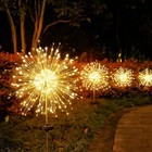 Solar Fairy Firework Lights Outdoor Garden Decor Waterproof Path Lawn Lamp Yard