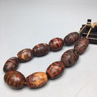 Rare Tibetan Buddhism Old Agate Dzi Red Beads Prayer Totem Amulet Bracelet