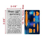 Tanwih 13 Year Anniversary Card Gifts For Him Men  13th Anniversary Card For    