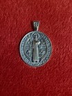 San Benito  st Benedict  Medalla Plata 925  medal S925 Sterling Silver  8 5 Gram