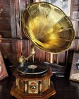 Antique Hmv Gramophone Fully Functional Working Phonograph  Win-up Record Player