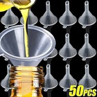 2-50pcs Mini Funnel 3 5cm Transparent Liquid Oil Funnel Small Mouth Funnel Schoo