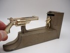 Vintage Wild West Bank Mechanical Toy Coin Shooting Bank Cowboy Pistol  Working