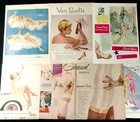 Vtg Nylon Stockings Hosiery Magazine Ad Sheets Lot Of 9 Lingerie Girdle Wall Art