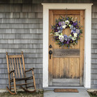 24-inch Colorful Floral Wreath For All Seasons - Hydrangeas And Lavender Decor