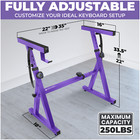 Purple Z-style Piano Keyboard Stand     Adjustable Heavy-duty For 54   88 Key Pianos