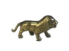 Vintage 4 1 2  Long Brass Roaring Lion Figurine Mcm Mid Century Modern