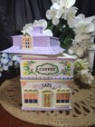 Vintage Coffee Caf   Spice House     Hand-painted Collectible Kitchen Storage Jar
