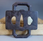 Satsuma Tsuba Guard Keyhole Openwork Japan Samurai Katana Sword Fitting Edo