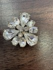 Vintage Bogoff Crystal Shoe Clips  Pair  Signed