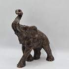 Vintage Mcm Hand Carved Elephant Wooden Sculpture Figurine Statue Home Decor 6   h
