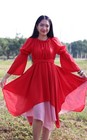 Brand Medieval Serving Wench Cotton Renaissance Dress  Medium  Red