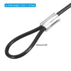 2ft Safety Cable Lock 10pack Stainless Steel 2mm Dia Security Wire Rope black